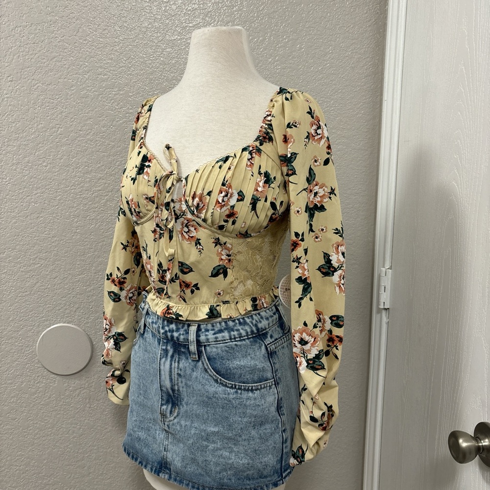 Floral Cream Women's Top